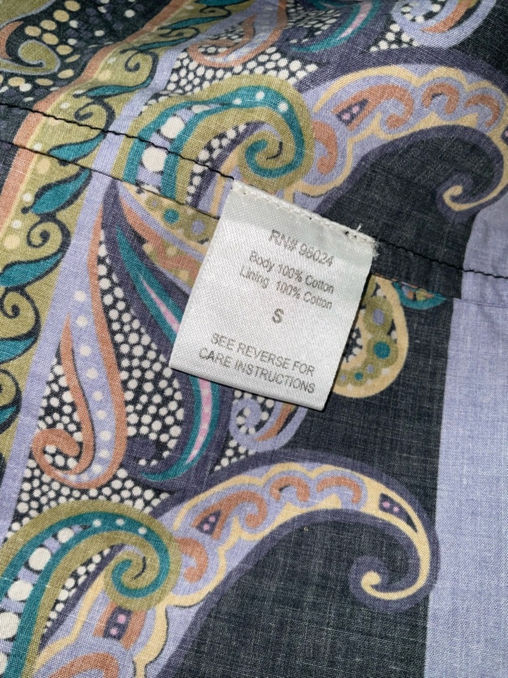 Anthropologie Multicolor Paisley V-Neck Maxi Dress - Purple & Teal Accents - Picture 9 of 9